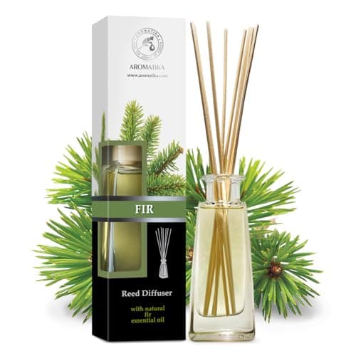 Diffuseur Parfum de Sapin 100ml - Diffuseur de Roseaux à l'huile Essentielle de Sapin - Parfum Frais et de Longue Durée - Aromathérapie - Diffuseur avec Les Bâtons - Desodorisant Maison