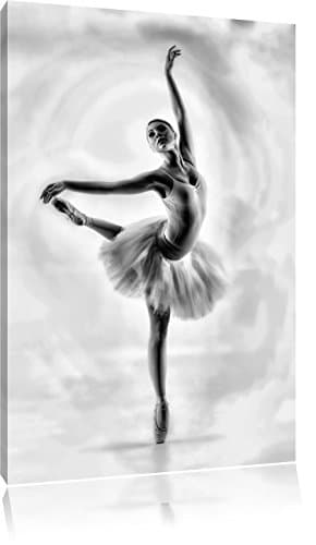 Pixxprint Ästhetische Ballerina ALS Leinwandbild/Größe: 60x40 cm/Wandbild/Kunstdruck/fertig bespannt
