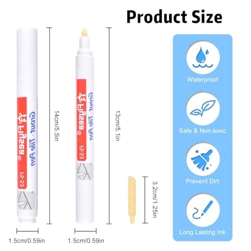 6 Pièces Stylo de Carrelage Blanc, Stylo de Restauration de Coulis, Stylo Joint Carrelage pour Joints de Carrelage de Cuisine et Salle de Bain (Blanc)