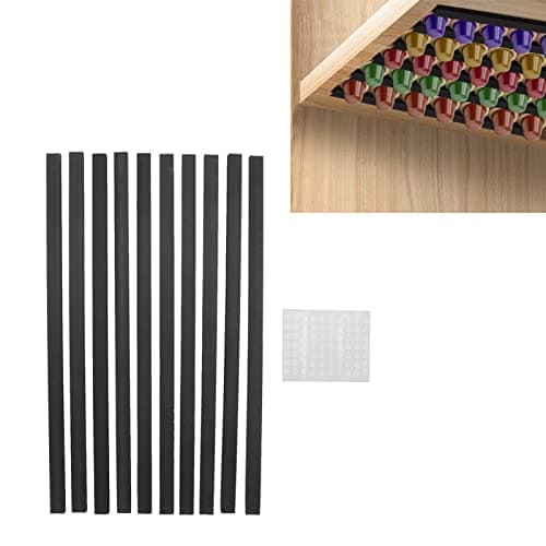 Support à Dosettes de café pour Capsules Vertuo, monté Verticalement ou Horizontalement sur les Murs ou Sous les Armoires,Bandes de Stockage de Dosettes de café Adhésives