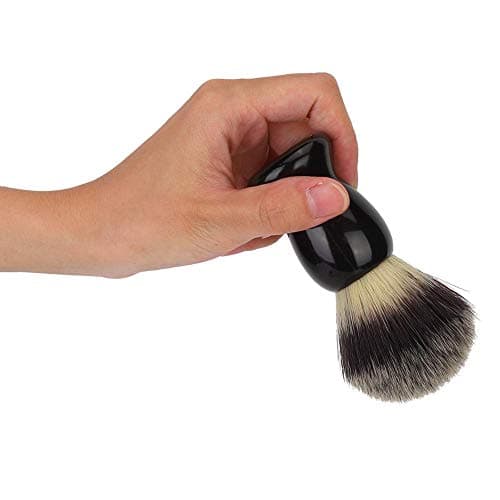 Support de Brosse de Rasage, ANGGREK 1 Support de Brosse à Barbe Noir Professionnel Outil de Rasage Support de Brosse de Rasage léger pour la Maison personnelle(Beard Brush + Holder)