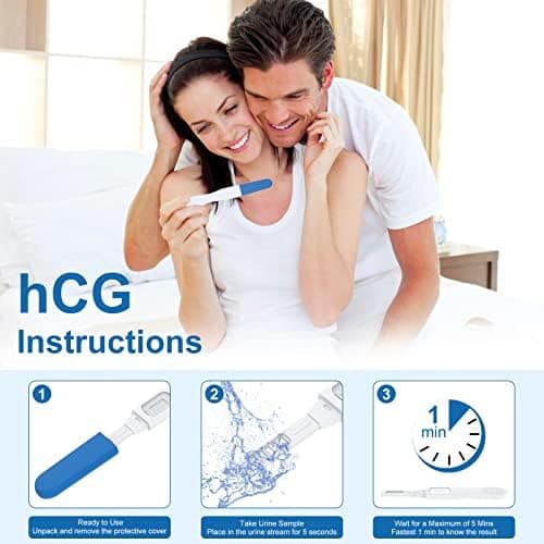 MOMMED Test de grossesse, 3 unités de tests de grossesse emballés individuellement, Test HCG, Test grossesse, Pregnancy Test, Résultats en 1 minute plus rapide