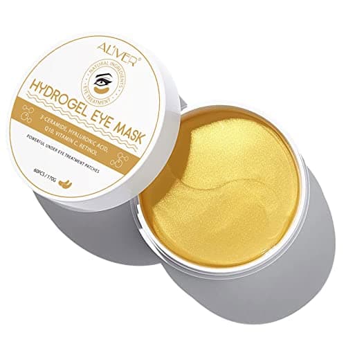 Kaniers 24K Collagène Patch Yeux, Hydrogel Eye Masque, Anti rides Masque de Soin Yeux, Soulager la fatigue, Under Eye Gel Pads For Dark Circles, relâchement, yeux gonflés - 30 Pairs