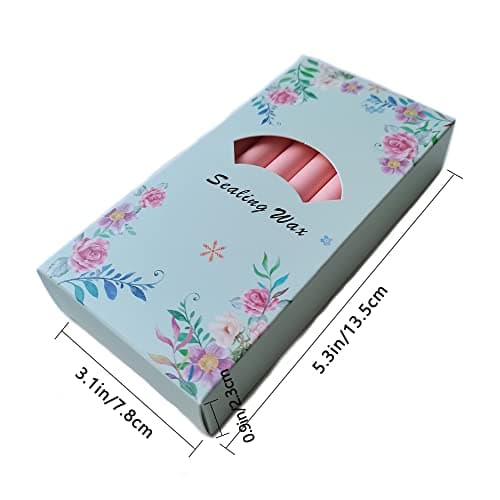 12 bâtons de cire à cacheter pour pistolet à colle pour cachet de cire,PORXFLY Seal Wax Sticks Idéal pour les enveloppes de cartes, les emballages cadeaux, les invitations de mariage (Rose rouge)