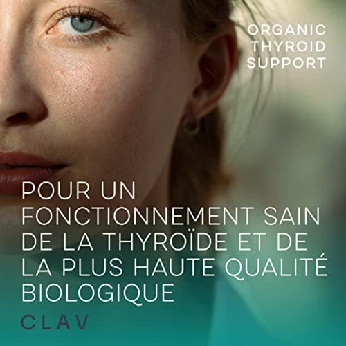 Iode Thyroide Bio avec Selenium Bio - Complement Alimentaire Thyroide - 150 μg per Iode Gelules + 55 μg Sélénium - à base de Algue Kelp et Selenium Naturel - 120 Capsule d'Iode - Vegan