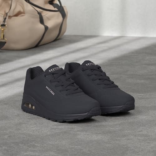 Skechers Femme Uno Stand Air Fashion-sneakers, Noir Black, 39 EU