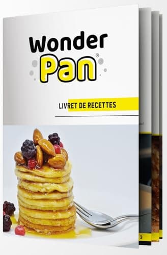 MYBO TV WONDER PAN Poêle 4 Compartiments - Antiadhésive - Tous Feux Dont Induction - Couvercle en Verre - Spatule en Silicone (Spatule+Couvercle+Livre+Doseur huile)