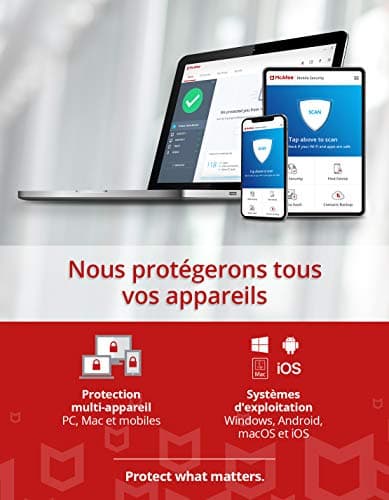 McAfee Internet Security 1 appareils 2025 | 12 mois | Protection en temps réel des ordinateurs contre les menaces émergentes et en constante évolution | Téléchargement