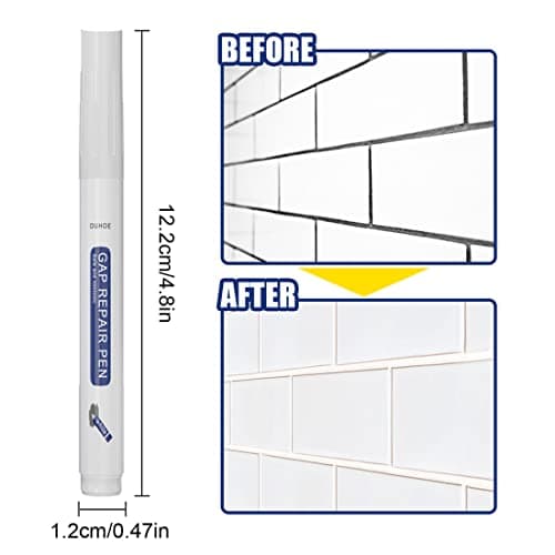 XPEX Lot de 4 Bâtons De Coulis Blancs Pour Carrelage Mural, Peinture Carrelage Salle De Bain,peinture Carrelage Cuisine