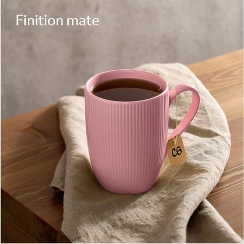Cosumy Tasse à Café - Lot 6 Tasses à Café Couleur Pastelle - Modèle Unique - Céramique Mate - Résistant Micro-Ondes & Lave-vaisselle - Poignée Confortable
