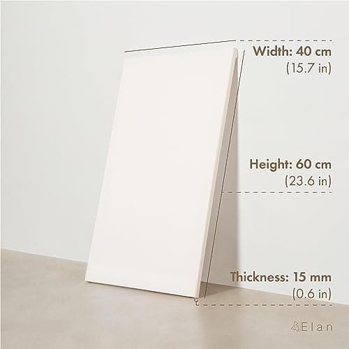 Elan Toile à Peindre 40x60, 100% Coton 6-Pack de Toiles Pré étirées, Toile Peinture, Toile Vierge, Canvas Toile Peinture, Toiles Peinture, Toiles à Peindre, Chassis Entoilé, Toile a Peindre