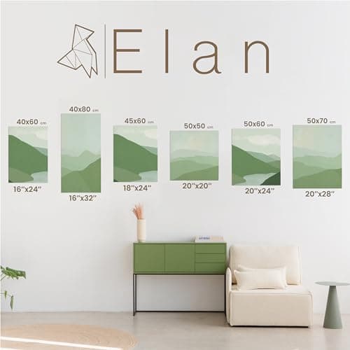 Elan Toile à Peindre 50x70, 100% Coton 6-Pack de Toiles Pré étirées, Toile Peinture, Toile Vierge, Canvas Toile Peinture, Toiles Peinture, Toiles à Peindre, Chassis Entoilé, Toile a Peindre
