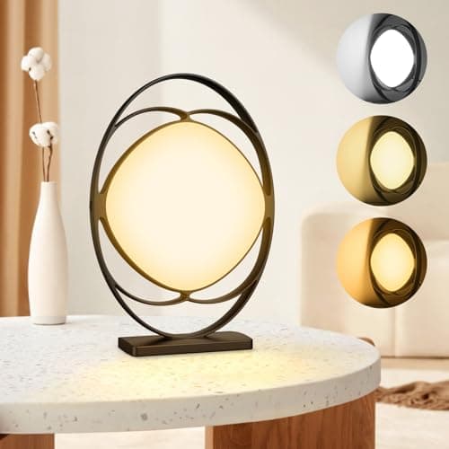 Lampe lumière du jour, lampe de luminothérapie 10000 Lux sans UV,lumière du jour avec 3 températures de couleur,4 minuteries,5 intensités lumineuses réglables,lampe solaire fonction mémoire(Noir)