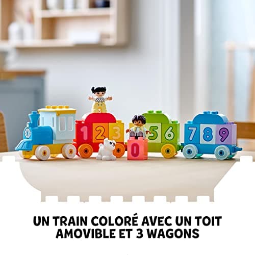LEGO 10954 Duplo Le Train des Chiffres - Apprendre à Compter, Jouet d’Apprentissage, Jeu Éducatif, Ludique, avec Briques, pour Bébé 18 Mois, Cadeau