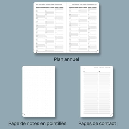 POPRUN Agenda de poche 2025 Journalier 16 x 10,5 cm - Couverture Souple en PU Cuir, 1 Page par Jour A6 petite Agenda, D'Jan 2025 à Déc 2025, Signet à 2 rubans, Papier 70 g/m2, Bourgogne-BY