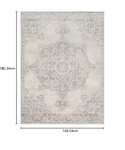 Livabliss MOC2301-43511 Tapis Vintage, Polypropylene, Gris, 130x180cm