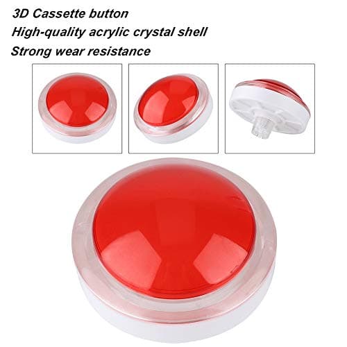Boutons poussoirs éclairés par LED de 100mm, Lampe de lumière LED Grand Interrupteur à Bouton Poussoir de Joueur de Jeu vidéo d'arcade Rond, pour Jeux à pièces d'arcade(Rouge)