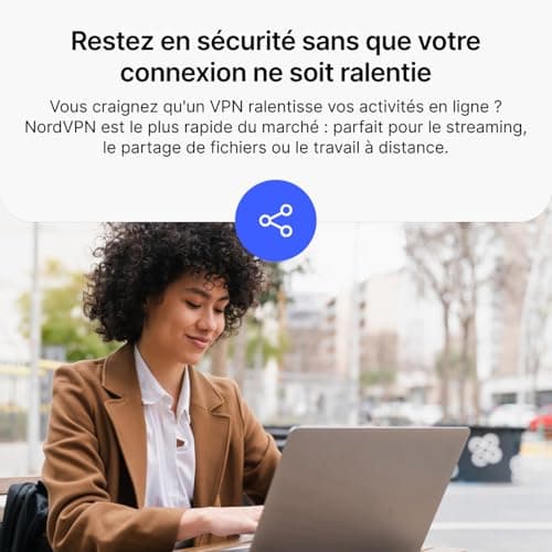 NordVPN Essentiel, Exclusivité Amazon, 10 Appareils, 1 An + 1 Mois Extra, Code Numérique
