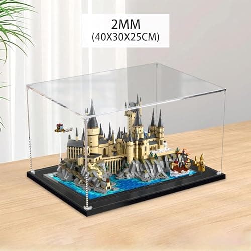 CIJINAY Boîte Vitrine Acrylique Compatible avec76419 Harry Potter Le Château et, Amélioré Présentoir Boîte Anti-Poussière Display Case Transparent Boîte d'affichage