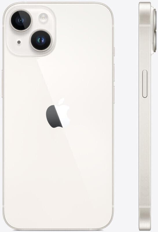 Apple iPhone 14, 128 Go, Lumière Stellaire (Reconditionné)