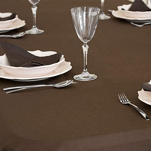 Nappe de luxe unie anti-taches rectangulaire - Grandes tailles (140 x 350 cm)