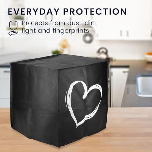 kwmobile Housse compatible avec Cosori Air Fryer 5.5L XXL housse - Housse de protection intégrale pour friteuse à chaud friteuse sans huile - blanc-noir