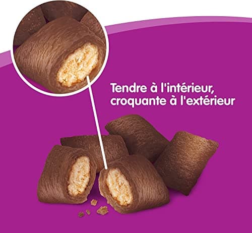 WHISKAS LES IRRÉSISTIBLES – Friandises au boeuf pour chat adulte, croquantes à l'extérieur et tendres à l'intérieur – 8 boîtes de 60g - l'emballage peut varier