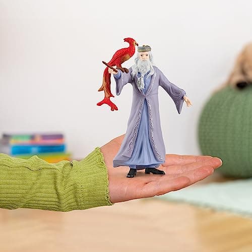 schleich 42637 Dumbledore et Fumseck, dès 6 ans, WIZARDING WORLD - figurine, 11 x 4 x 12 cm