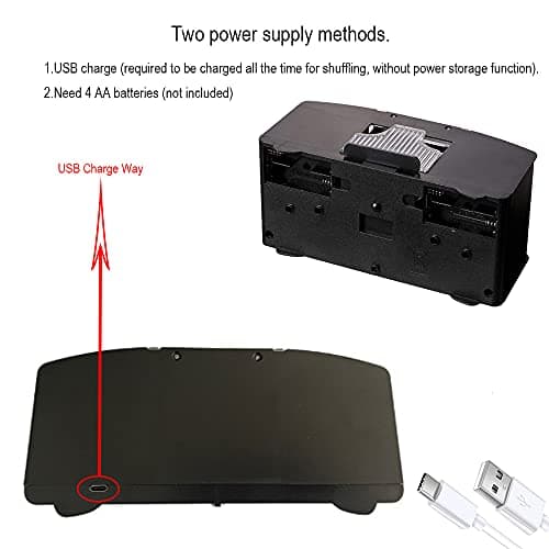 Mélangeur Automatique de Cartes à Jouer au Poker - Machine de Jeu USB à Piles - pour Poker, Maison, Fête, Jeux de Cartes, Tables