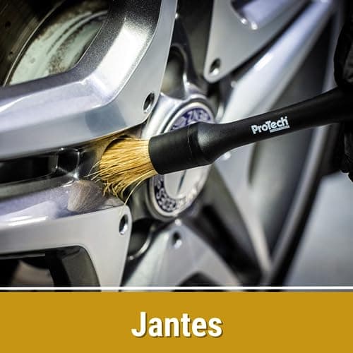 ProTech Monte-Carlo - Kit de 3 Pinceaux de Nettoyage Voiture - Pinceaux Doux et Souples pour Nettoyer Jantes, Habitacle et Extérieur
