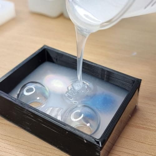 Caoutchouc de Silicone Traslucide 1:1 pour Moulage R Pro Glass, Non Toxique, pour moules durs et Compatible avec Les résines, la Cire, Le plâtre et d'autres matériaux (500 GR)