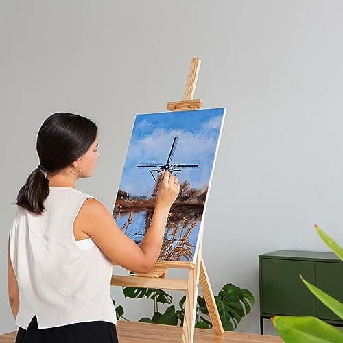 Elan Toile à Peindre 40x60, 100% Coton 6-Pack de Toiles Pré étirées, Toile Peinture, Toile Vierge, Canvas Toile Peinture, Toiles Peinture, Toiles à Peindre, Chassis Entoilé, Toile a Peindre