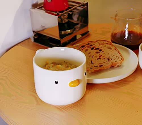 TULANDOT Mignonne Originale Tasse Ceramique & Tasse Canard & Tasse à Café & Tasse Poussins & Tasse à Cappuccino & 3D Duck Mug Canard,Meilleur Cadeau pour Les Amis. (650ml)