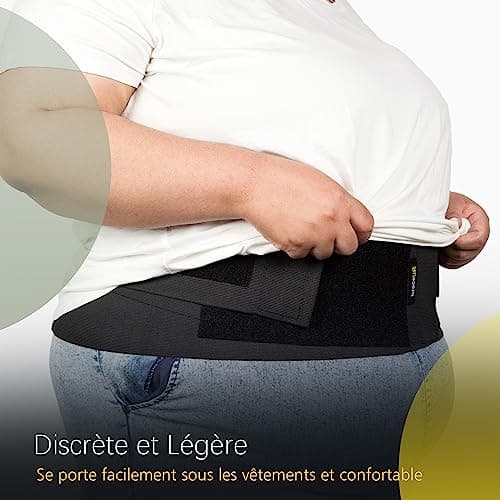 BraceUP Attelle Dorsale Extra Large pour Femmes et Hommes – du 3XL au 5XL, maintien lombaire extra large avec sangles et compressions (3XL 132-157cm)