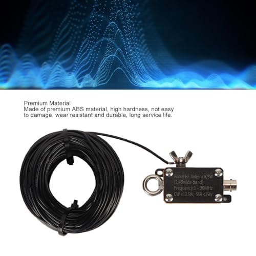 Antenne Portable à Ondes Courtes, Antenne Radio Alimentée par extrémité de Poche 1-30 MHz, Antenne à Ondes Courtes FE8 CW SSB 1:49 Balun, Améliore la Réception du Signal pour