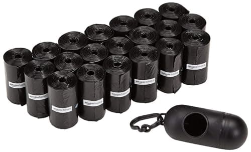 Amazon Basics à déjections canines avec distributeur et clip pour laisse, Sans parfum, lot de 300 sacs, 20 lot de 15