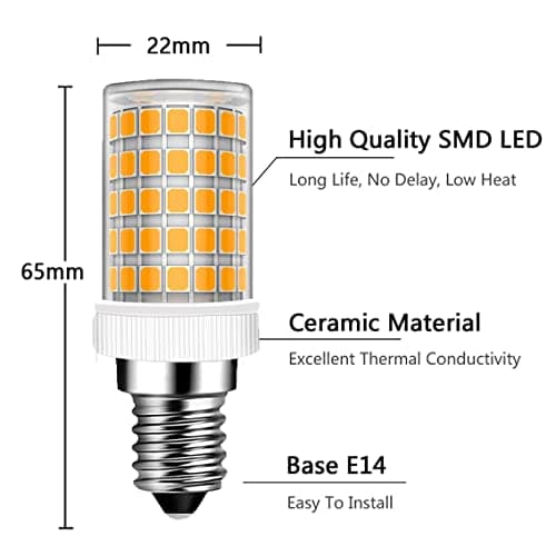 MAYCOLOR Ampoule LED E14 10W Equivalent 80W 800LM, Blanc Chaud 3000K, AC 220-240V, Ampoule E14 10W pour Lustre, Lustre en Cristal, Applique, Non-dimmable, Lot de 10