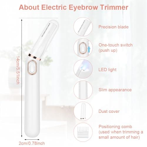 LOPHE Tondeuse Visage Sourcils Électrique Femme, Tondeuse Cheveux Visage avec Peigne Rechargeable Mini Rasoir Facial pour Sourcils, Visage, Corps