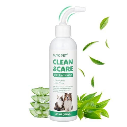 Nettoyant Oreille Chien, Rinçage d'oreille de Chien, Gouttes d'oreille de Chien arrêtent l'inflammation et Les démangeaisons de l'oreille, nettoyant d'oreille d'animal de Compagnie pour Chien et Chat