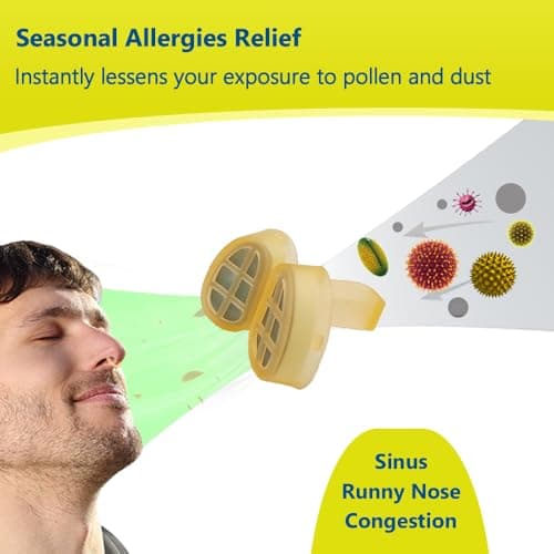 Filtres nasaux WoodyKnows Allerscreen, modèle 2024, aide aux allergies saisonnières et à la poussière (Essai S/M/L/XL)