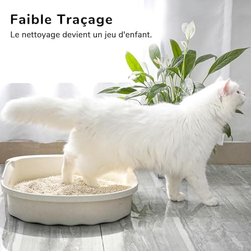 FUKUMARU Litière pour Chat en Tofu Naturelle Non Parfumée, 16L Litière pour Chat sans Poussière, Agglomérante Rapide, Légère, Granulés de Litière Chat à Faible Taux de Traçage, Contrôle des Odeurs