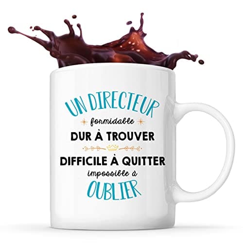 Mug Formidable Directeur Tasse Cadeau Travail blanc | Idée Tasse Cadeau Travail Boulot Métier Départ Retraite Collègue Anniversaire Noël