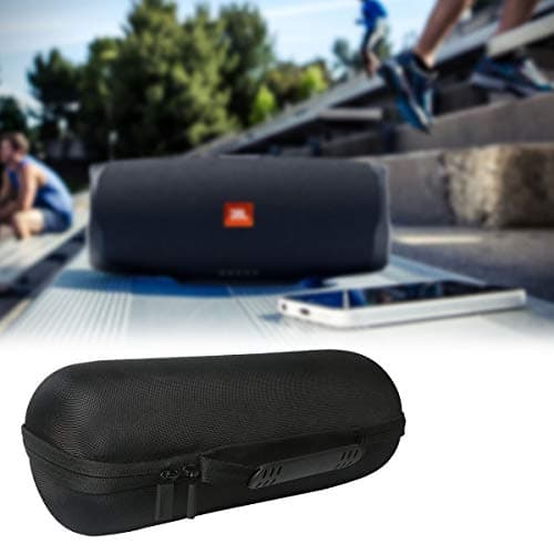 co2CREA Dur Étui de Voyage Rigide Housse Cas pour JBL Charge 4 / JBL Charge 5 Enceinte Bluetooth Portable(boîte Seule)(Noir)