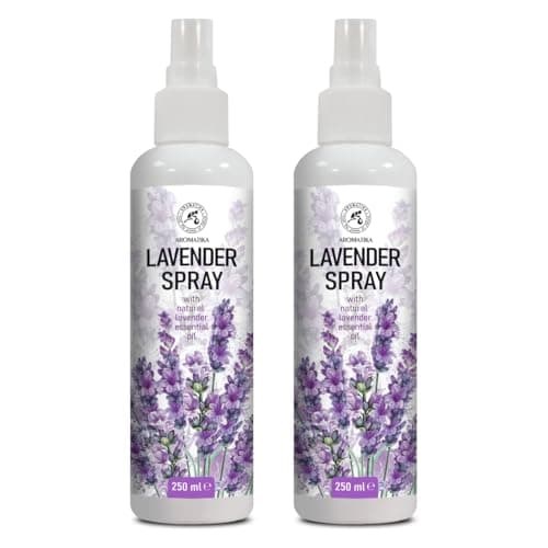 Aroma Spray Set Lavande 2x250ml - Spray à l'Huile Essentielle d'Lavande - Brume Parfumée - Maison Spray d'Intérieur - Parfum de Linge - Vaporisateur d'Oreiller - Relaxation - Aromathérapie