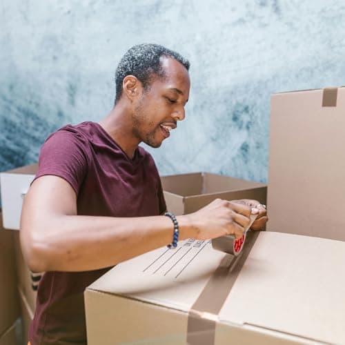 GRIFEMA GA4004-1, Ruban Adhésif d'emballage Marron pour l'emballage de Boîtes en Carton pour l'expédition et le Déménagement, Faible Bruit