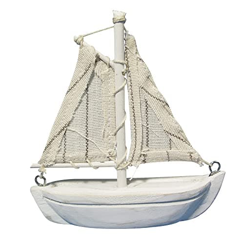 Rayher 8606500 Voilier en Bois & polyrésine, pour décoration maritime, 8,5 cm