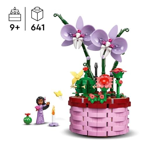 LEGO ǀ Disney Encanto Le Pot de Fleurs d’Isabela, Jouet Orchidée à Construire pour les Enfants, Mini-poupée du Personnage Facilement Identifiable du Film, Cadeau pour Filles et Garçons Dès 9 Ans 43237