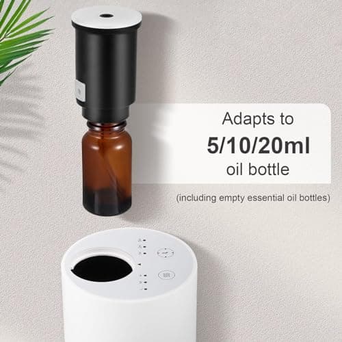 UrbanHomes Diffuseur Huiles Essentielles, Huile Essentielle, Diffuseur Parfum Maison, Huile Essentielle pour diffuseur, Diffuseur Electrique Parfum Maison, avec 3 Modes, Fonction USB Portable, Blanc