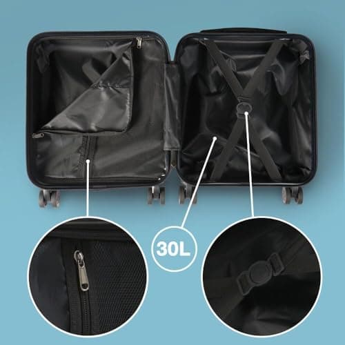 Cabin Max Anode 45x26x20cm Easyjet Valise de Cabine légère - 45 x 36 x 20 cm, Rose Gold
