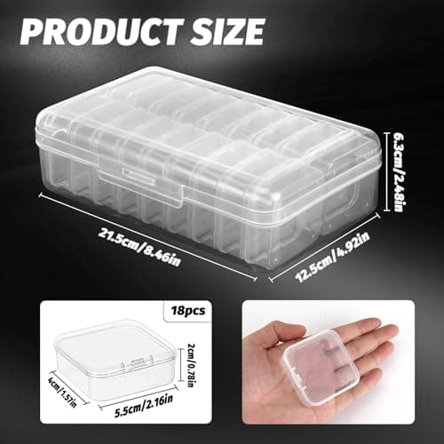 Auauraintt Petite Boite, 18 Petites Boîtes de Rangement et 1 Grande Boîte de Rangement avec Couvercle, Petite Boite Plastique Pouvant Contenir des Perles, des Bijoux et Divers Petits Objets